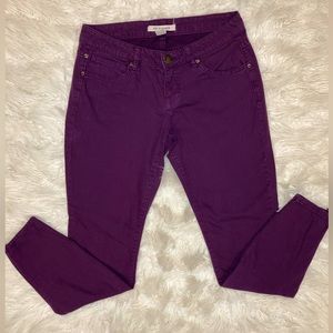 Life In Progress Purple Jeans With Zippers
